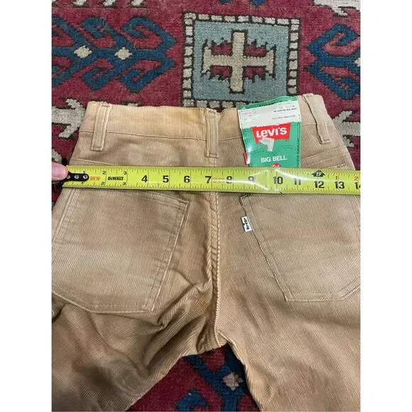 NWT NOS Levi’s Corduroy Big Bell Bottom Pants 80s 784-1523 Tan 25 X 29 Flared